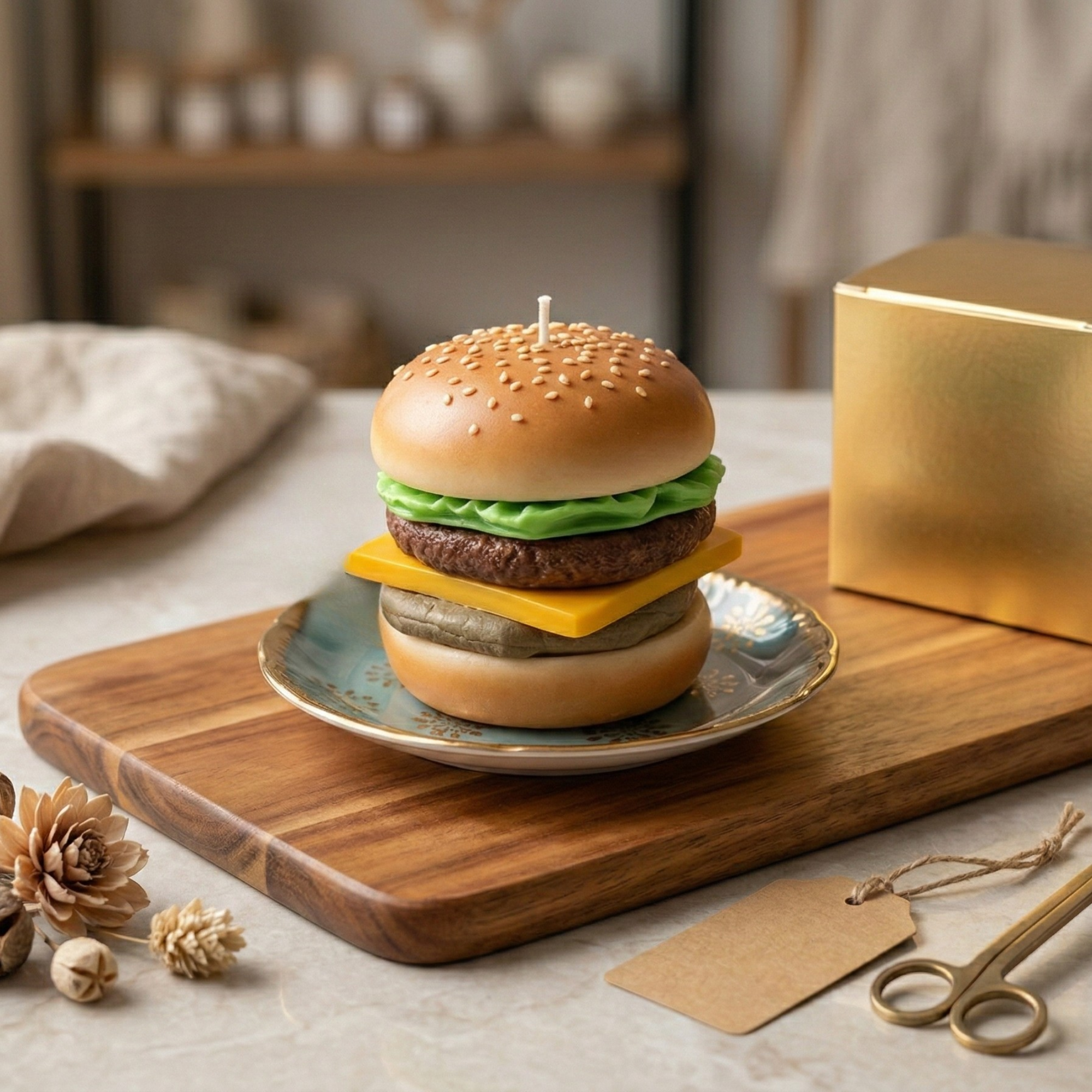 Свеча в виде бургера