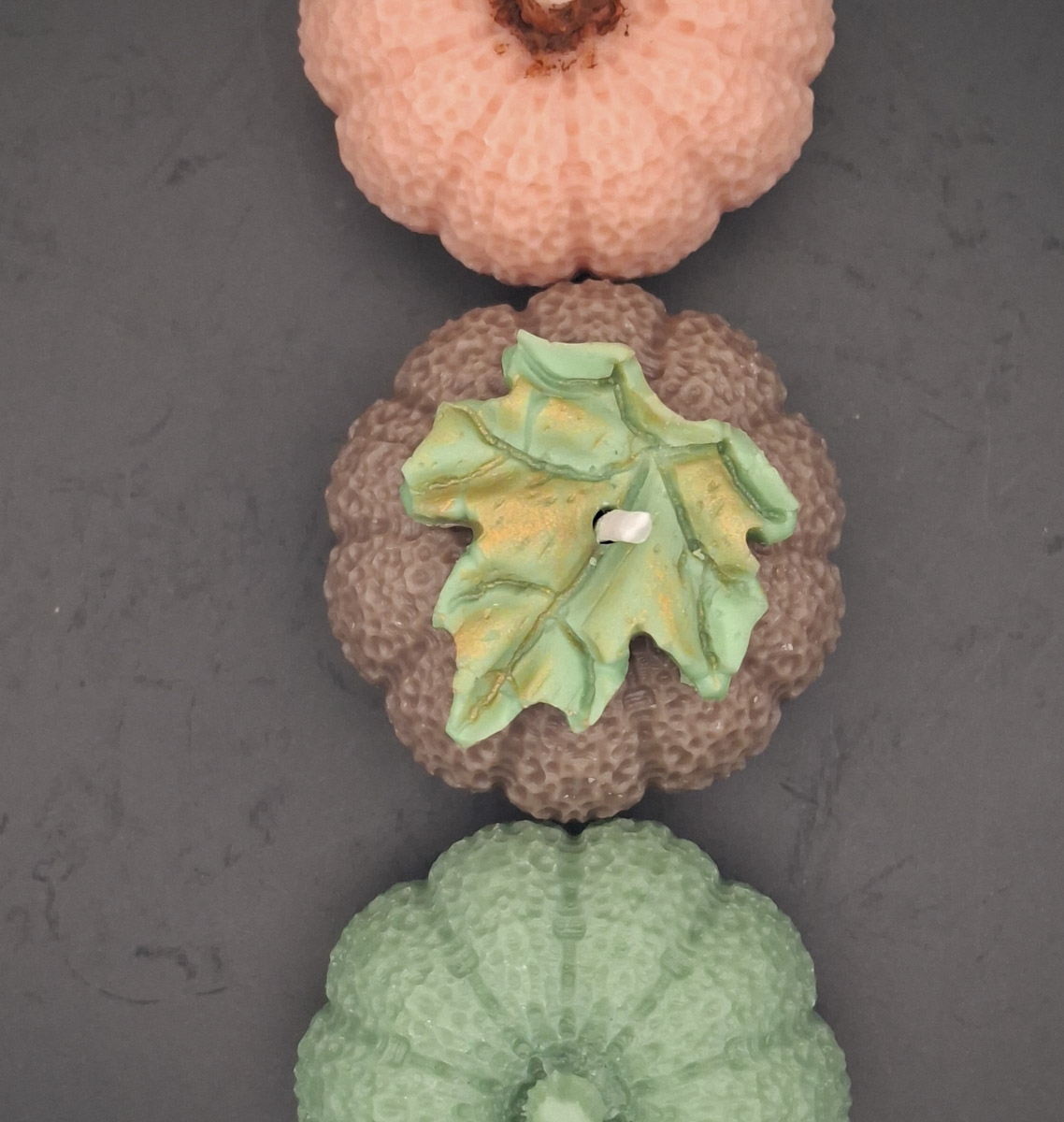 pumpkin with leaf 3 pcs
