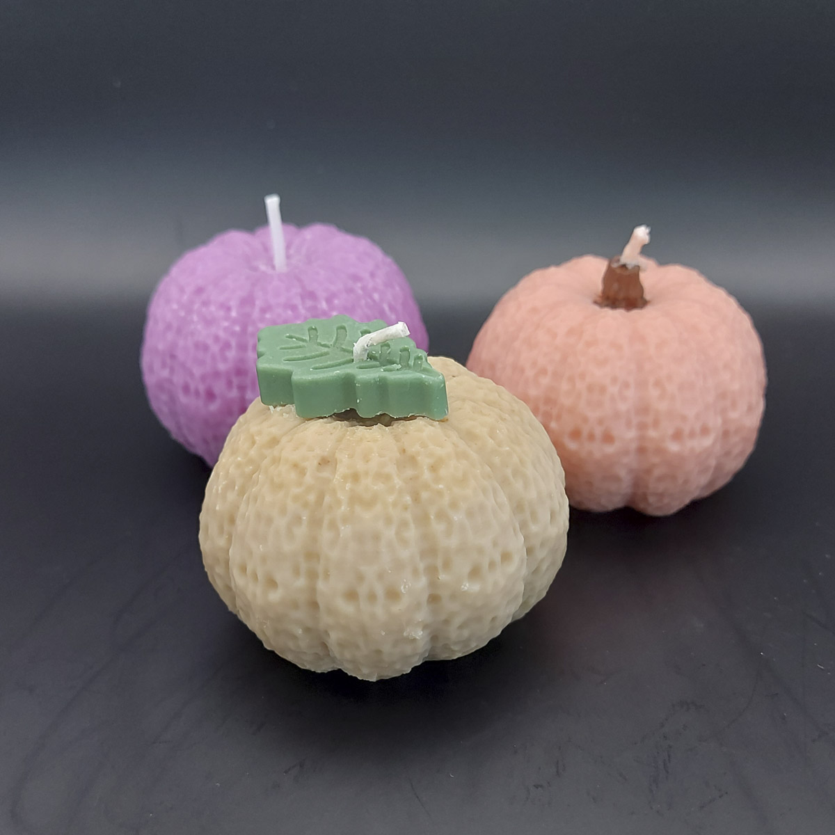 Pumpkin Trio black background